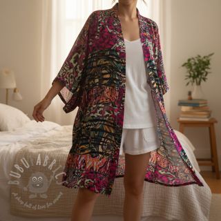 Viskoza Dimulti red digital print