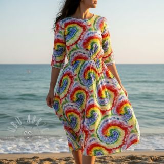 Viskoza Retro fun design C digital print