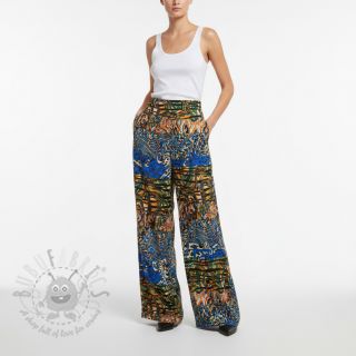 Viskoza Dimulti temno modra digital print