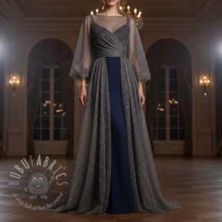 Til ROYAL SPARKLE temno siva srebrna