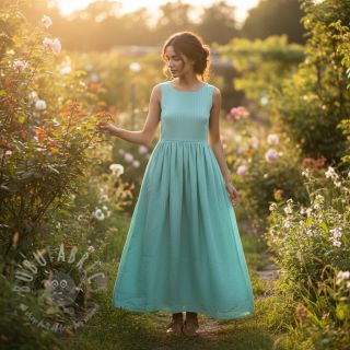 Lan bombaž Fishbone mint