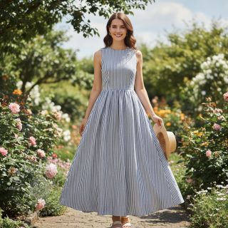 Lan s pamukom Lira big stripe jeans