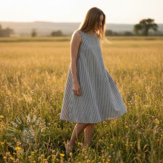 Lan s pamukom Lira big stripe black