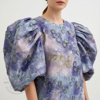 Bombažna tkanina TIE DYE EMBROIDERY Poppy design T