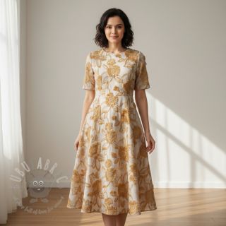 Bombažna tkanina TIE DYE EMBROIDERY Swingy design A