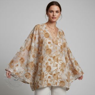 Bombažna tkanina TIE DYE EMBROIDERY Swingy design A