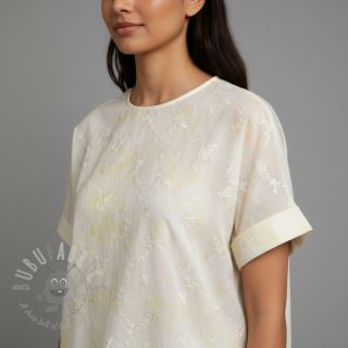 Bombažna tkanina EMBROIDERY Tie-Dye yellow