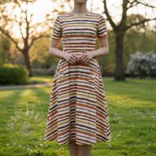 Pamučna tkanina Big stripes Snoozy brick