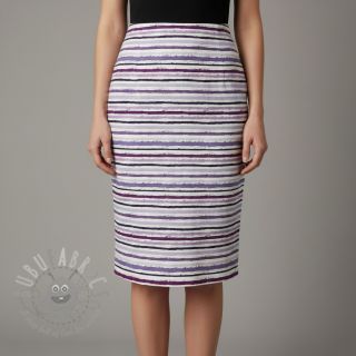 Pamučna tkanina Small stripes Snoozy violet