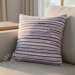 Pamučna tkanina Small stripes Snoozy violet
