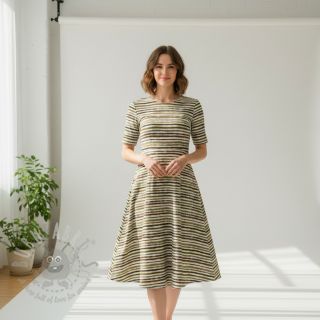 Pamučna tkanina Small stripes Snoozy taupe