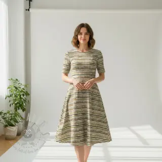 Pamučna tkanina Small stripes Snoozy taupe