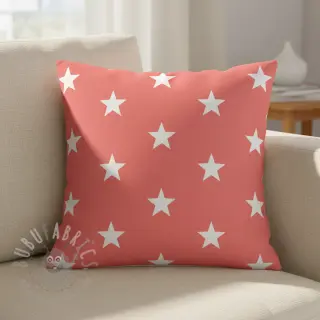 Bombažna tkanina Stars coral