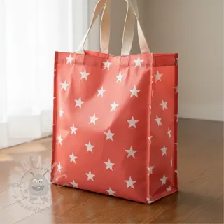 Bombažna tkanina Stars coral
