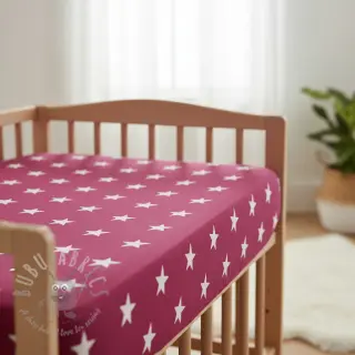 Bombažna tkanina Stars cerise