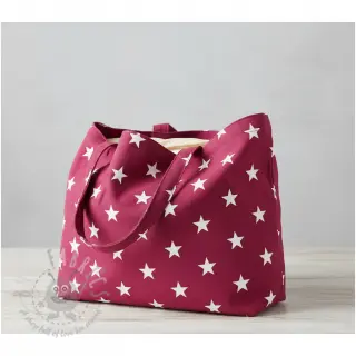 Bombažna tkanina Stars cerise