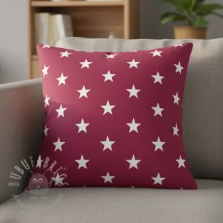 Bombažna tkanina Stars cerise