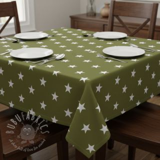 Bombažna tkanina Stars green