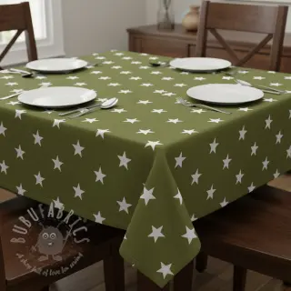 Bombažna tkanina Stars green