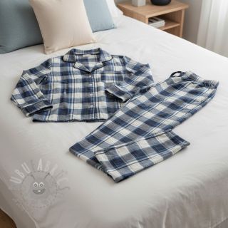 Bombažna tkanina YARN DYED CHECK BRUSHED Silva design A