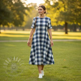 Bombažna tkanina YARN DYED CHECK BRUSHED Silva design A