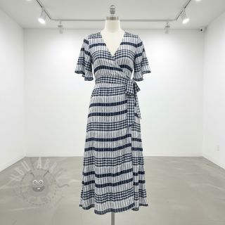 Bombažna tkanina YARN DYED Stripe navy