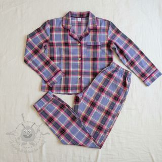 Bombažna tkanina YARN DYED LUREX Check purple