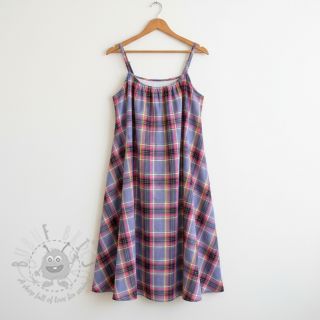 Bombažna tkanina YARN DYED LUREX Check purple