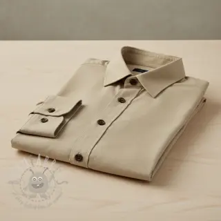 Bombažna tkanina poplin dark beige