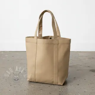 Bombažna tkanina poplin dark beige