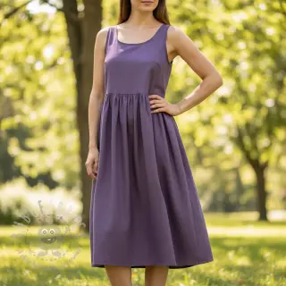 Bombažna tkanina poplin plum