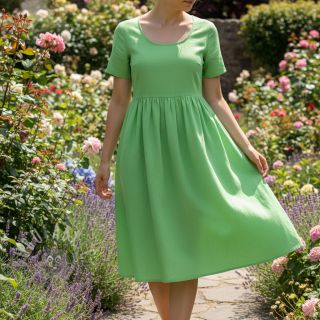 Bombažna tkanina popelin neon green