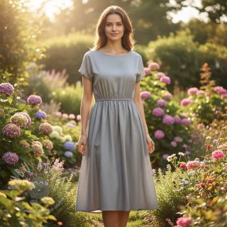 Bombažna tkanina popelin metal grey