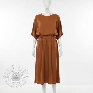 Bombažna tkanina poplin dark cognac