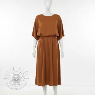 Bombažna tkanina poplin dark cognac