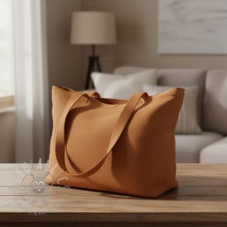 Bombažna tkanina poplin dark cognac