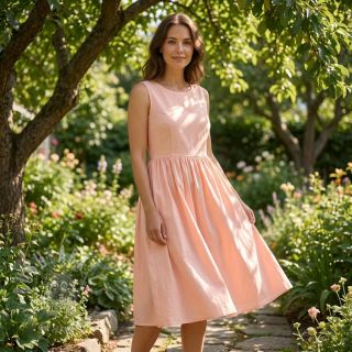 Bombažni popelin light rose