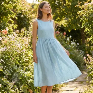 Bombažni popelin light blue