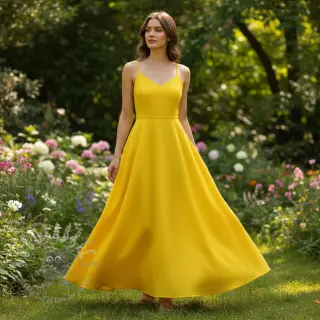 Bombažni popelin lemon