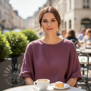 Bombažna tkanina SLUB WASHED mauve