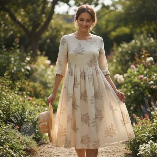 Bombažna tkanina EMBROIDERY Sofia design B