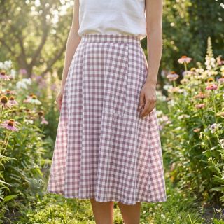 Bombažna tkanina Check mauve