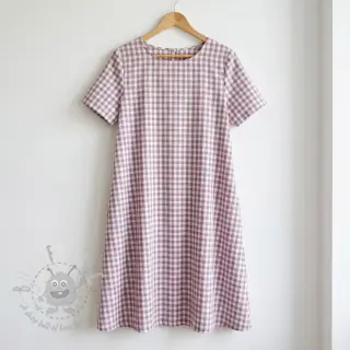 Bombažna tkanina Check mauve