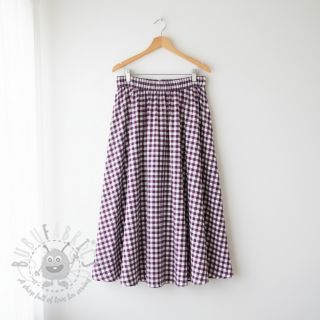 Bombažna tkanina Check aubergine