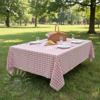 Bombažna tkanina Check old rose