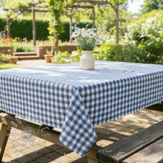 Bombažna tkanina Check blue