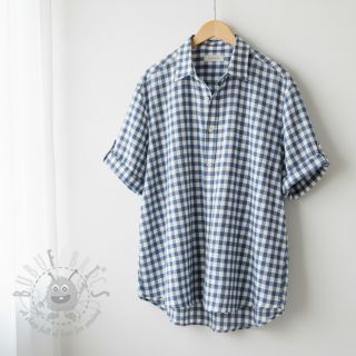 Bombažna tkanina Check blue