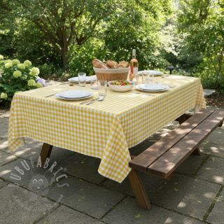 Bombažna tkanina Check yellow