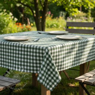 Bombažna tkanina Check dark green