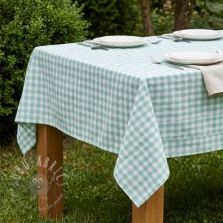 Bombažna tkanina Check mint